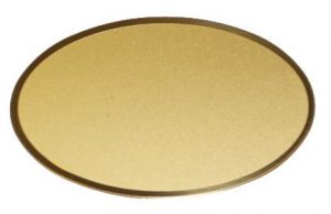 Etched & Frosted Brass Badge Blank - 65mm x 43mm