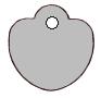 Heart Tag 26mm x 26mm Nickel Plated Brass