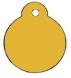 Round Looped ID Tag 30mm x 25mm Brass