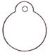 Round Looped ID Tag 30mm x 25mm Double Sided White