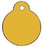 Round Looped ID Tag 39mm x 32mm Brass