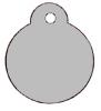 Round Looped ID Tag 39mm x 32mm Nickel Plated Brass