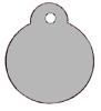 Round Looped ID Tag 39mm x 32mm Stainless Steel