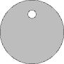 Round Pet Tag 32mm Nickel Plated Brass